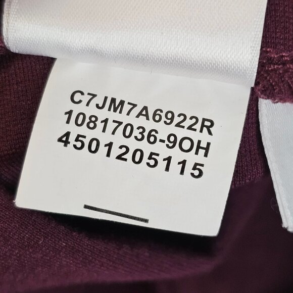 Womens L Anne Klein Wine Red Straight Slim Business Casual Office Comfort Pants - Picture 11 of 13